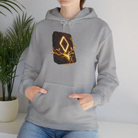 Ingwaz Runic Seed Hoodie - Warm Cotton Blend Pullover - Unisex White