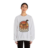 Abyssinian Retro 70s Sunset Sweatshirt - Heavy Blend Classic Crewneck - Unisex White