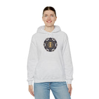 Metatron's Hound Sacred Geometry Hoodie - Heavy Blend Cotton-Poly Fleece Pullover - Unisex White