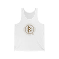 Ansuz Rune Divine Speech Tank Top - Soft Airlume Cotton Retail Fit - Unisex White