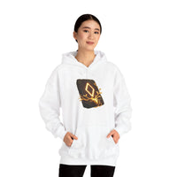 Ingwaz Runic Seed Hoodie - Warm Cotton Blend Pullover - Unisex White