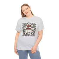 Valknut Cat Freyja's Sacred T-Shirt - Heavy Cotton Classic Fit Tee - Unisex White