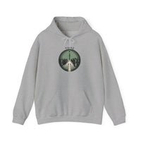 Tiwaz Rune Justice Symbol Hoodie - Heavy Blend Cotton-Poly Fleece Pullover - Unisex Off White