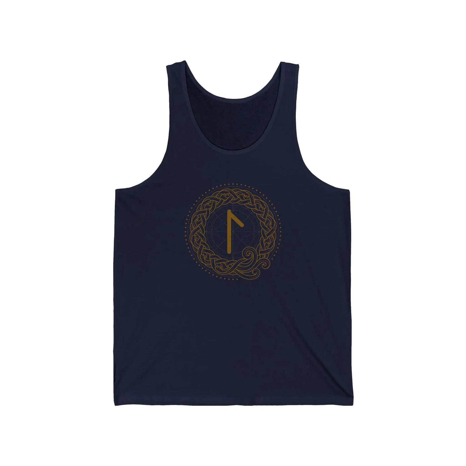 Laguz Rune Norse Symbol Tank Top - Lightweight Ringspun Jersey Tank - Unisex White