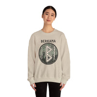 Berkana Rune Earth Mother Sweatshirt - Heavy Blend Cotton-Poly Crewneck - Unisex White