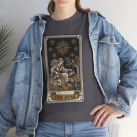 Tarot The Star Card Graphic T-Shirt - Heavy Cotton Classic Fit Tee - Unisex Off White
