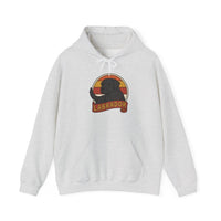 Labrador Retro 70s Sunset Breed Hoodie - Cozy Cotton Blend Pullover - Unisex White