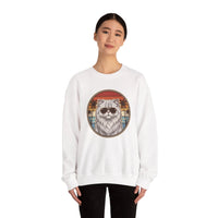 Persian Cool Cat 70s Sunset Aviators Sweatshirt - Heavy Blend Cotton-Poly Crewneck - Unisex White