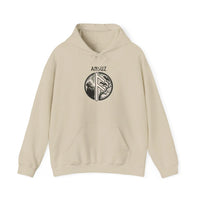 Ansuz Rune Norse Wisdom Graphic Hoodie - Heavy Blend Cotton-Poly Pullover - Unisex White