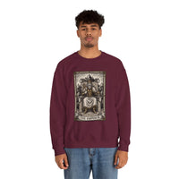 The Emperor Tarot Card Sweatshirt - Soft Durable Fleece Crewneck - Unisex White