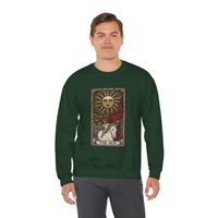 The Sun Tarot Card Sweatshirt - Heavy Blend Fleece Crewneck - Unisex White