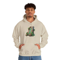 Eihwaz Rune Yggdrasil Tree Hoodie - Cozy Fleece Cotton Blend Pullover - Unisex White S-5XL