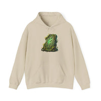 Fehu Rune Norse Symbol Hoodie - Soft Cotton Blend Pullover - Unisex Off White