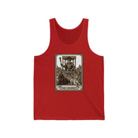 The Chariot Tarot Card Tank Top - Lightweight Soft Jersey Tank - Unisex White