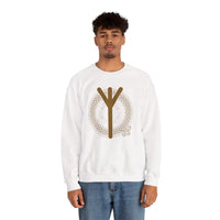 Elhaz Rune Protection Sweatshirt - Heavy Blend Cotton-Poly Crewneck - Unisex White