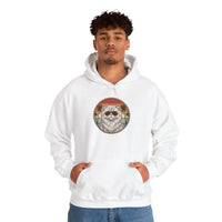 Persian Cat 70s Sunset Aviators Hoodie - Soft Cotton-Poly Blend Pullover - Unisex White