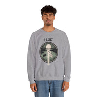 Laguz Rune Water Lifeblood Sweatshirt - Heavy Blend Fleece Crewneck - Unisex White