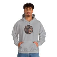 Viking Berserker Cat Shieldmaiden Hoodie - Heavy Blend Fleece Pullover - Unisex White