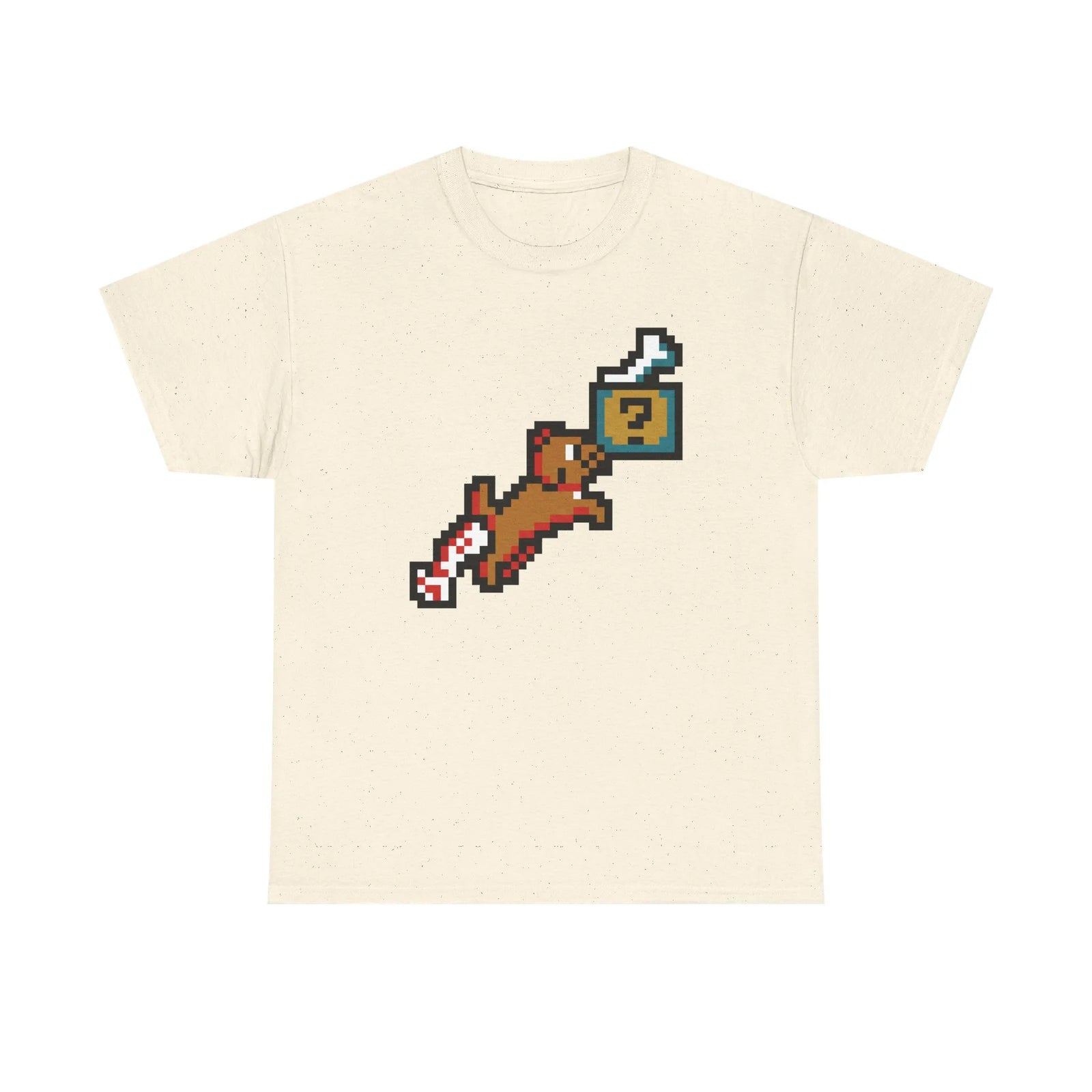 8-Bit Pixel Gaming Dogs T-Shirt - Heavy Cotton Classic Fit Tee - Unisex White