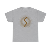 Sowulo Rune Sun Guidance T-Shirt - Heavy Cotton Classic Fit Tee - Unisex White