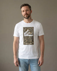 Judgement Angel Graphic T-Shirt - Heavy Cotton Classic Fit Tee - Unisex White