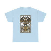 The Devil Tarot Card Graphic T-Shirt - Heavy Cotton Classic Fit Tee - Unisex White