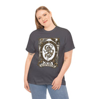 The World Tarot Card Graphic T-Shirt - Heavy Cotton Classic Fit Tee - Unisex White