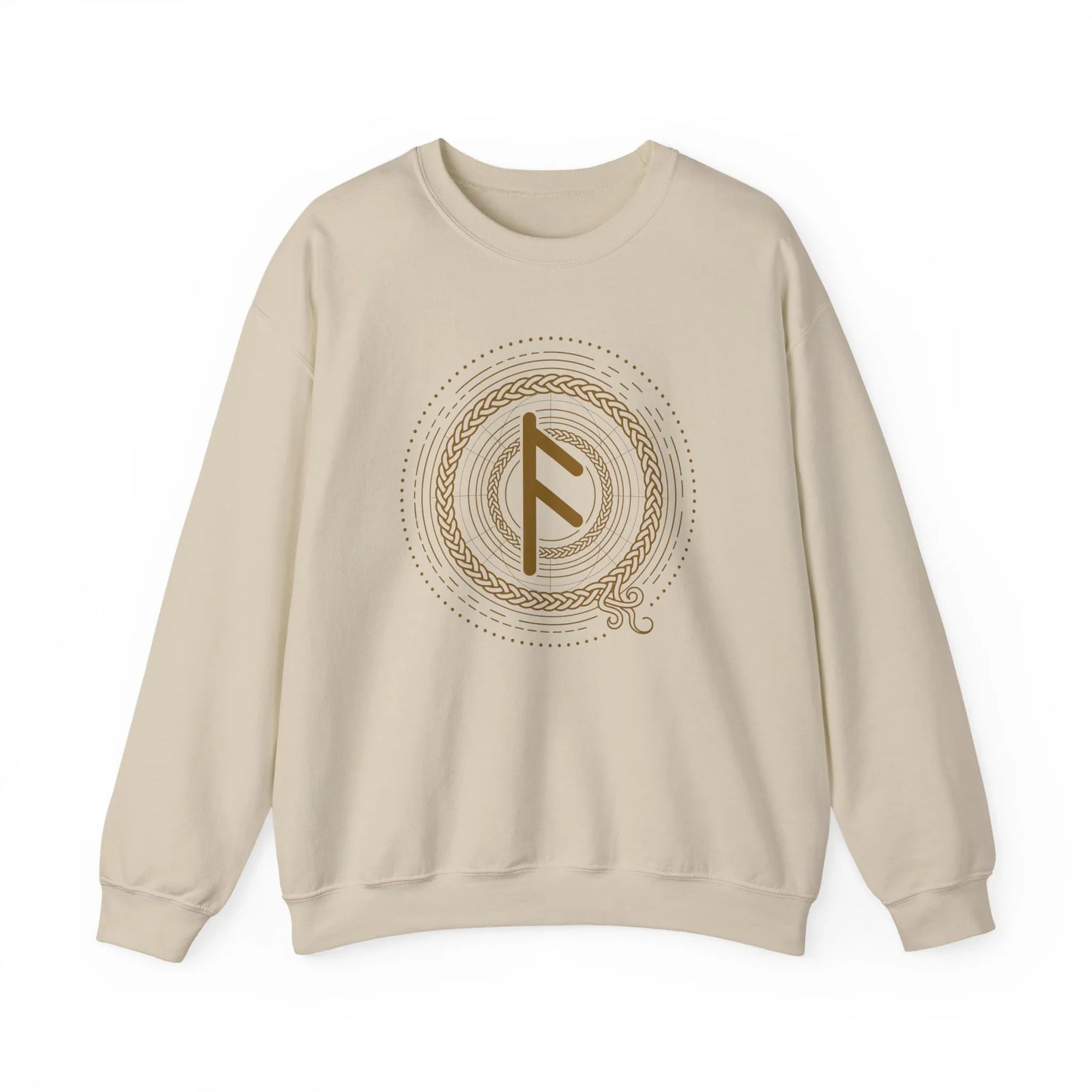 Ansuz Rune Divine Speech Sweatshirt - Heavy Blend Fleece Crewneck - Unisex White