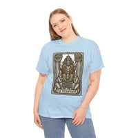 Hierophant Tarot Card Graphic T-Shirt - Heavy Cotton Classic Fit Tee - Unisex White