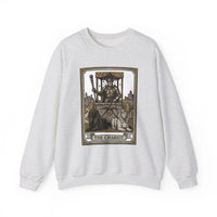 The Chariot Tarot Card Sweatshirt - Heavy Blend Cotton-Poly Crewneck - Unisex White