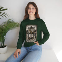The Emperor Tarot Card Sweatshirt - Soft Durable Fleece Crewneck - Unisex White