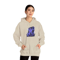 Thurisaz Rune Lightning Graphic Hoodie - Heavy Blend Fleece Pullover - Unisex White