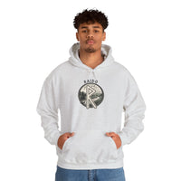 Raido Rune Journey Symbol Hoodie - Soft Cotton Blend Pullover - Unisex White