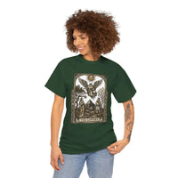 The Lovers Tarot Card Graphic T-Shirt - Heavy Cotton Classic Fit Tee - Unisex White