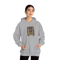 Justice Tarot Card Hoodie - Heavyweight Cotton Blend Pullover - Unisex White