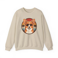 Corgi 70s Sunset Aviators Sweatshirt - Heavy Blend Fleece Crewneck - Unisex White