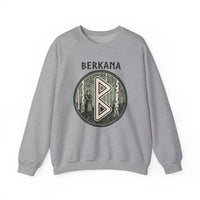 Berkana Rune Earth Mother Sweatshirt - Heavy Blend Cotton-Poly Crewneck - Unisex White