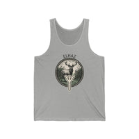 Elhaz Protection Rune Stag Tank Top - Lightweight Jersey Retail Fit - Unisex White