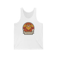 Persian Cat Retro Sunset Tank Top - Soft Cotton Jersey Retail Fit - Unisex Athletic Heather