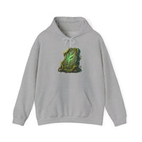 Fehu Rune Norse Symbol Hoodie - Soft Cotton Blend Pullover - Unisex Off White