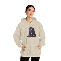 Perthro Rune Mystery Graphic Hoodie - Heavyweight Fleece Pullover - Unisex White