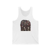Viking Berserker Dogs Graphic Tank Top - Lightweight Ring-Spun Jersey - Unisex White