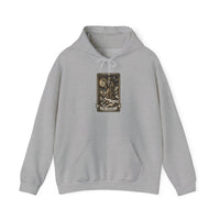 The Hermit Tarot Card Hoodie - Heavy Blend Fleece Pullover - Unisex White