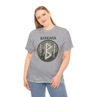 Berkana Rune Earth Mother Graphic T-Shirt - Heavy Cotton Classic Fit Tee - Unisex White