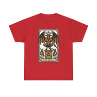 The Devil Tarot Card Graphic T-Shirt - Heavy Cotton Classic Fit Tee - Unisex White