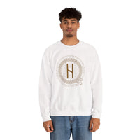 Hagalaz Rune Crushing Change Sweatshirt - Heavy Blend Cotton Poly Crewneck - Unisex White