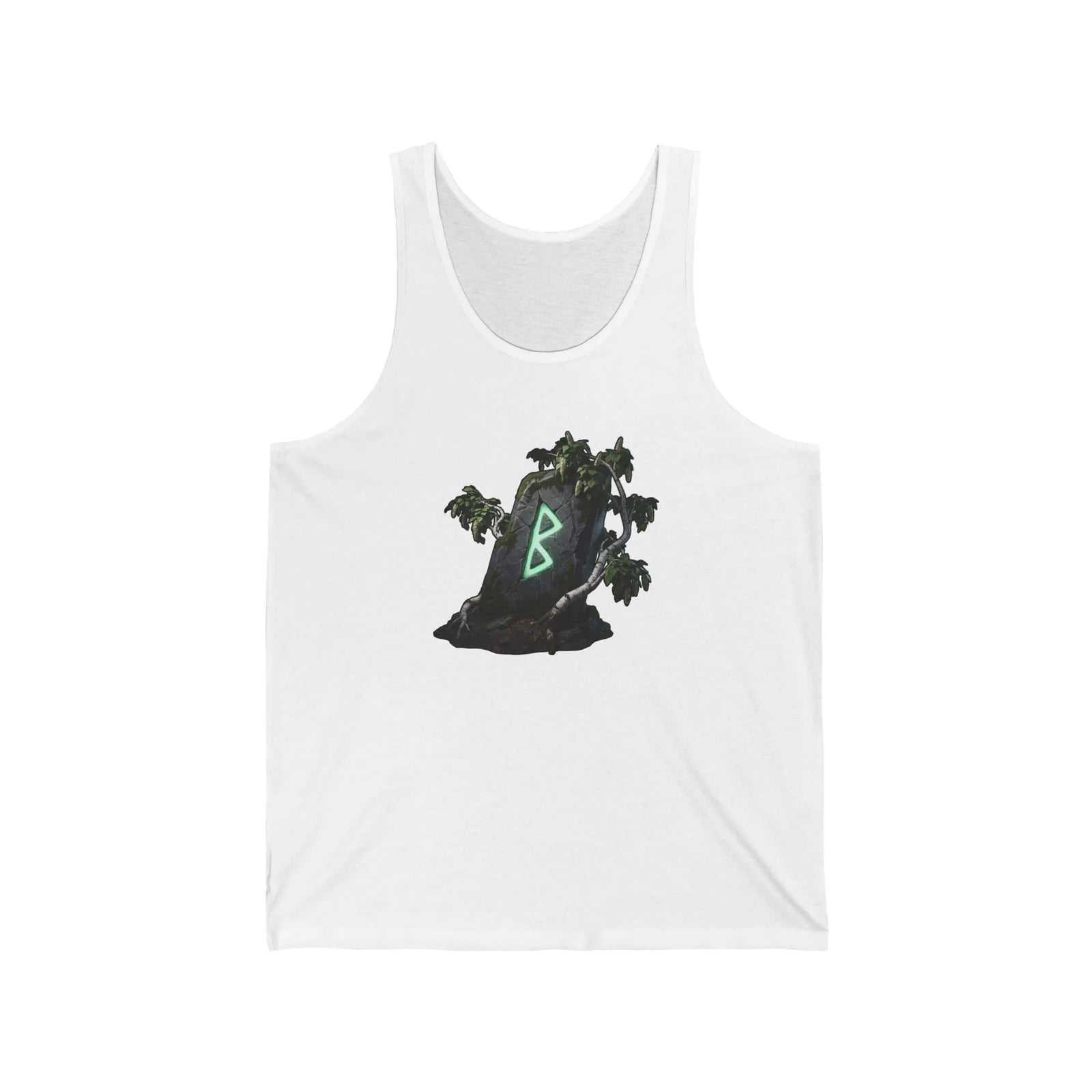 Berkana Rune Birch Earth Mother Tank Top - Soft Airlume Cotton Jersey - Unisex White