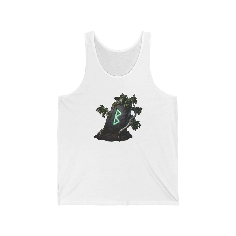 Berkana Rune Birch Earth Mother Tank Top - Soft Airlume Cotton Jersey - Unisex White
