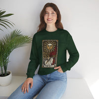 The Sun Tarot Card Sweatshirt - Heavy Blend Fleece Crewneck - Unisex White
