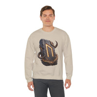 Uruz Rune Vitality Sweatshirt - Heavy Blend Crewneck Fleece - Unisex White